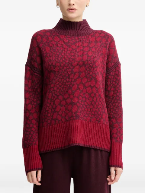 Marc Aurel patterned funnel-neck sweater