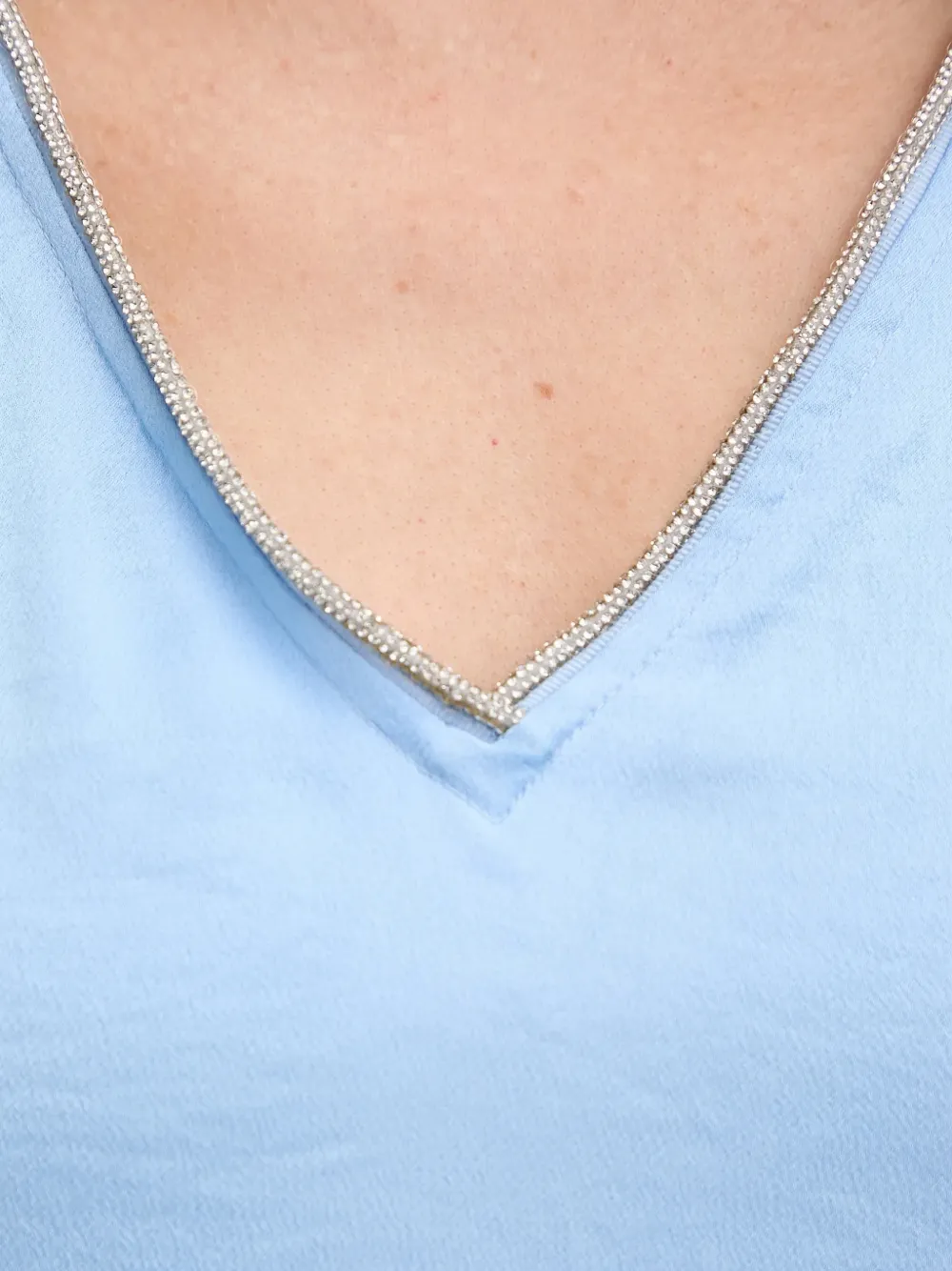 Embellished V-Neck Top