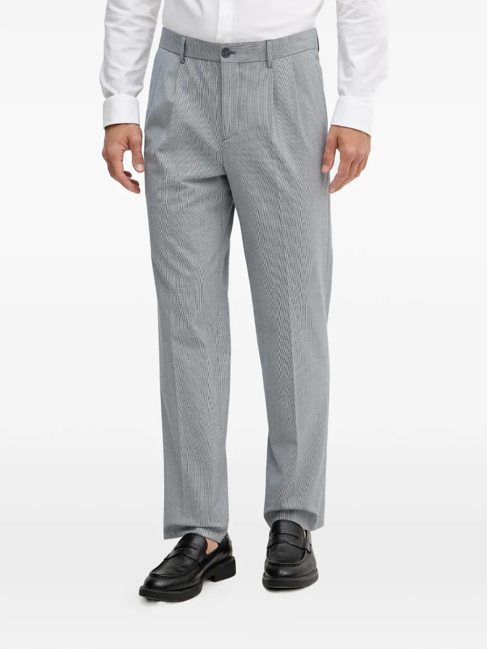 Lindbergh Double-breasted Patterned Suit - Grey 