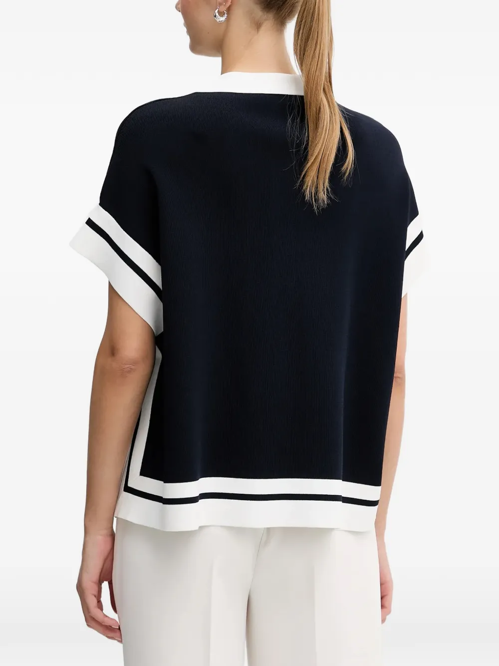  Joseph Ribkoff Collared Striped Top - Blue 