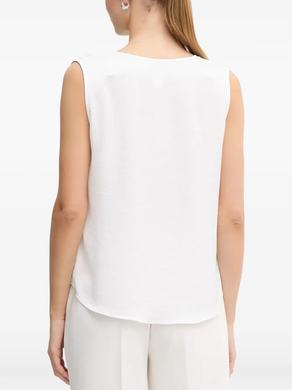  Joseph Ribkoff Button V-neck Top - White 