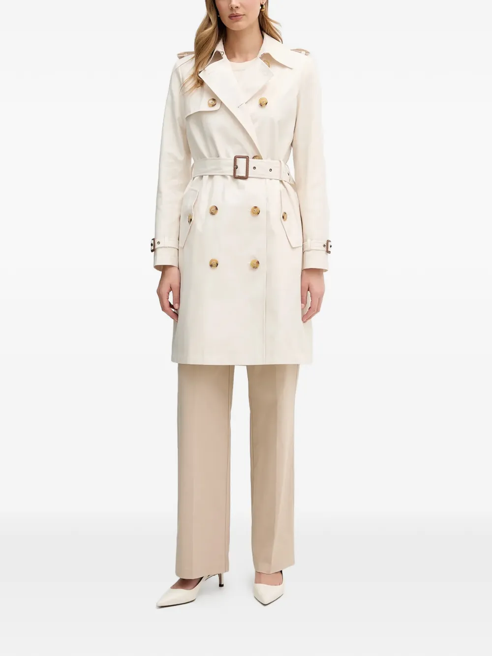 Joseph Ribkoff Broek met knoopdetail Beige