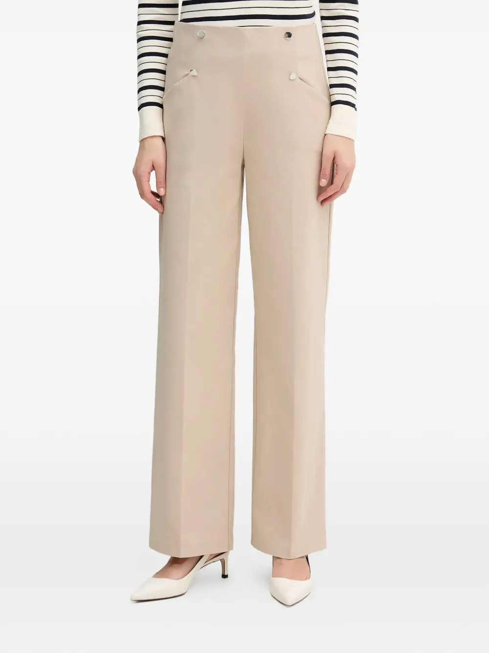 Joseph Ribkoff button-detail trousers - Toni neutri