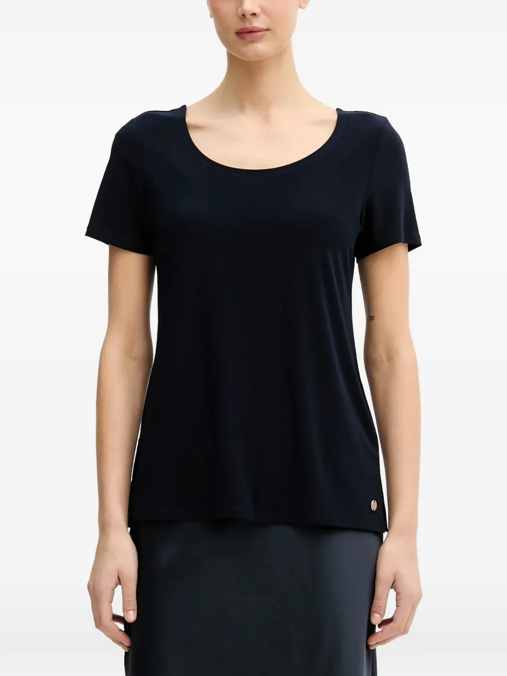 Joseph Ribkoff button short-sleeve top - Blu