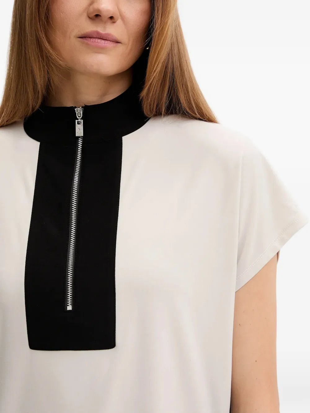 Joseph Ribkoff Top met rits Beige