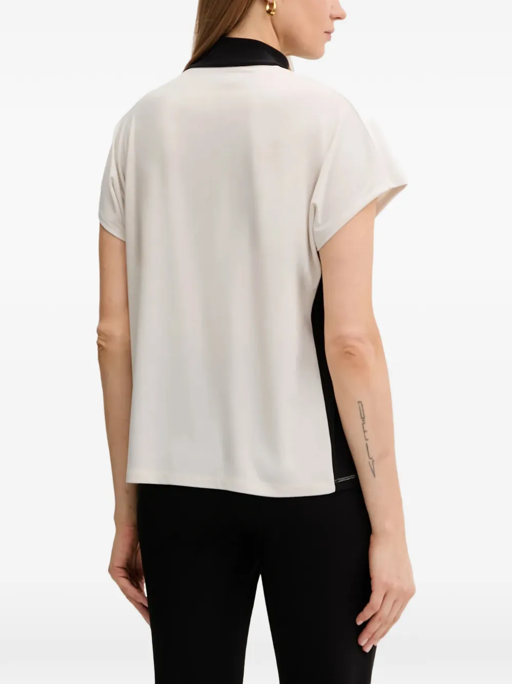  Joseph Ribkoff Zip-neck Top - Neutrals 