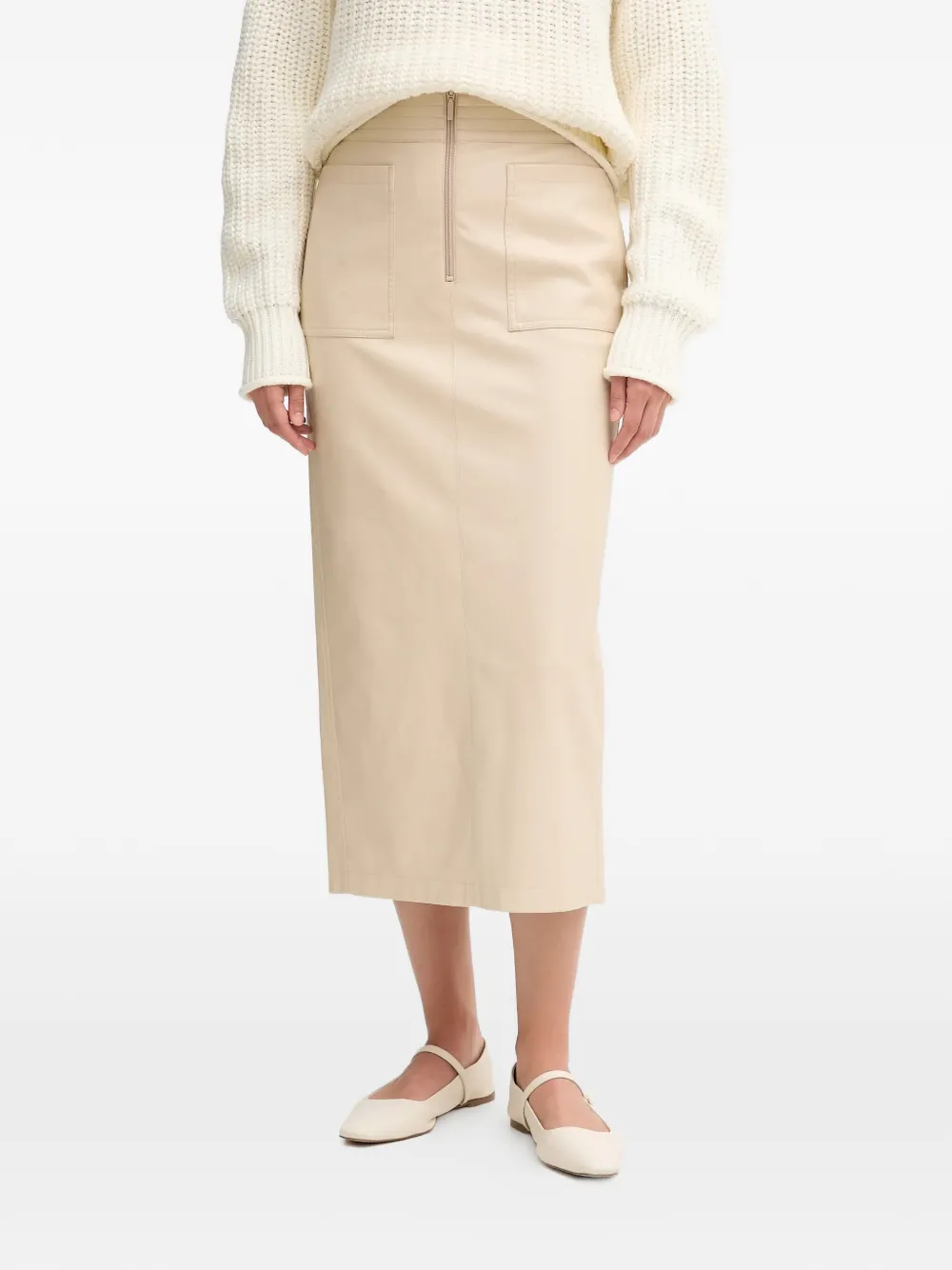 Marc Aurel zip pocket skirt - Toni neutri