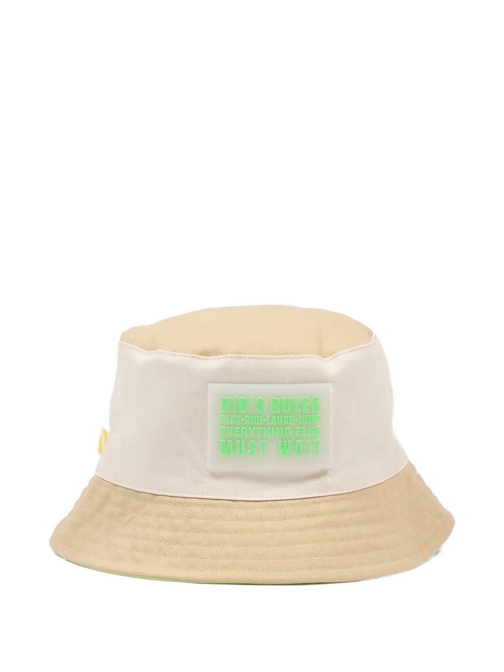 Billieblush front-patch bucket hat - Toni neutri