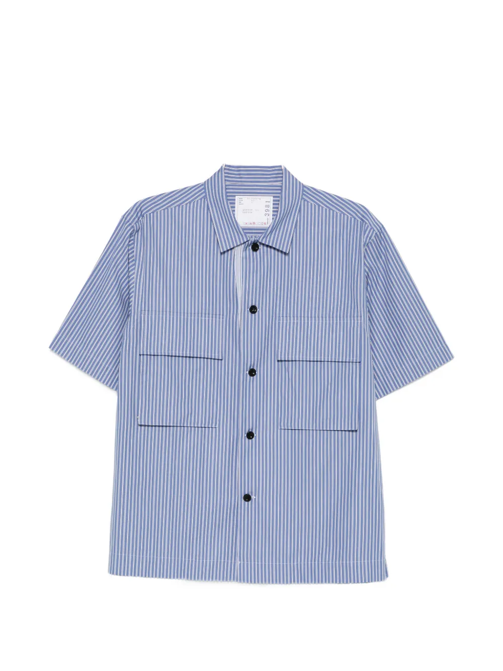 sacai pocket striped shirt - Blau