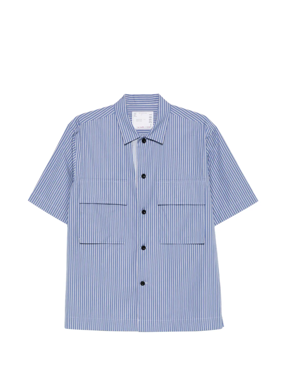 sacai pocket striped shirt - Blu
