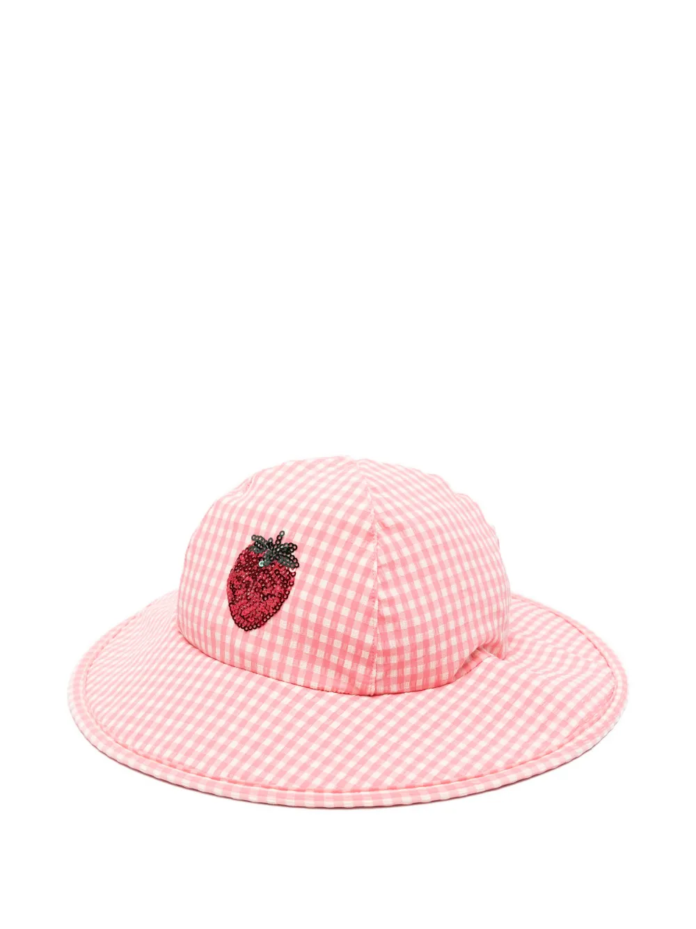 Konges Sløjd gingham embellished hat - Rosa