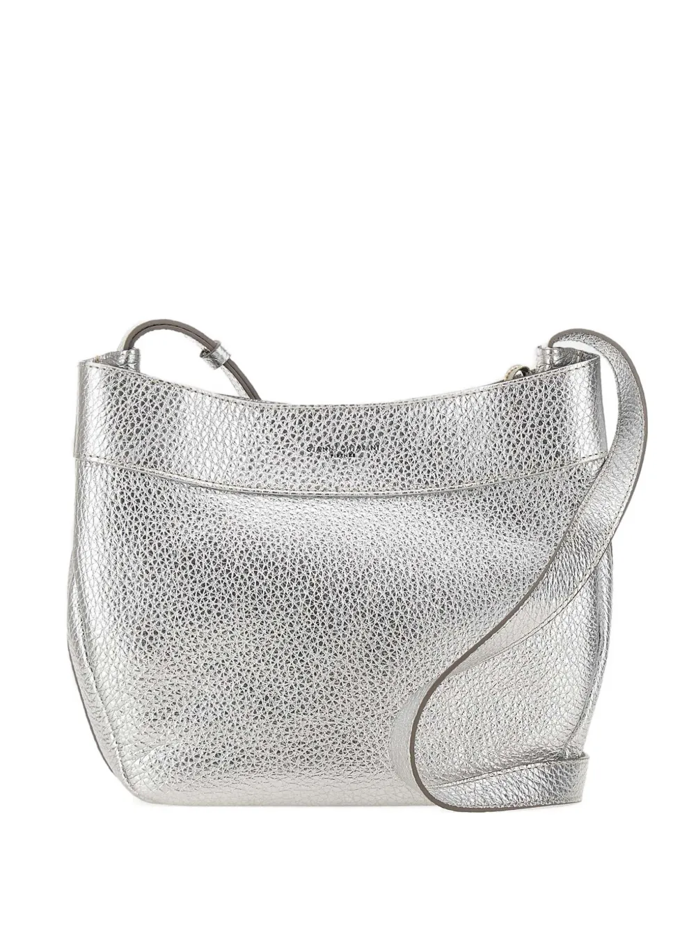 GIANNI CHIARINI hammered selena leather shoulder bag - Argento