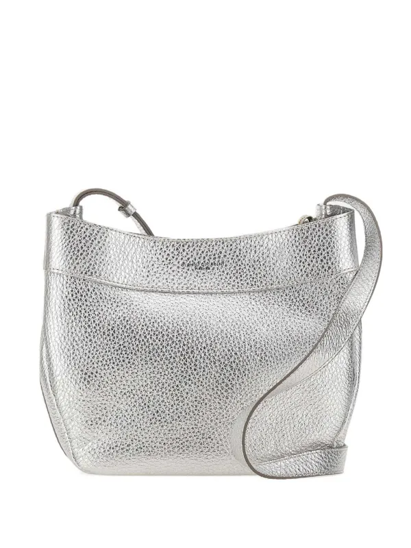 chiarini backpack leather silver GIANNI CHIARINI Hammered Selena Leather Shoulder Bag | Silver