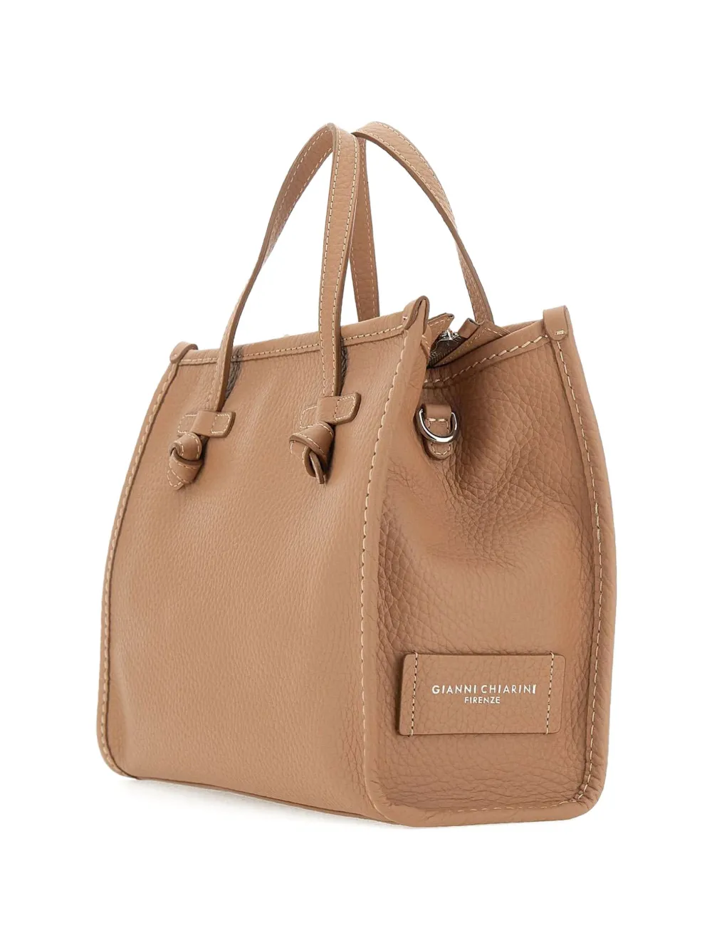 MARCELLA CLUB Miss Marcella leather tote bag - Toni neutri