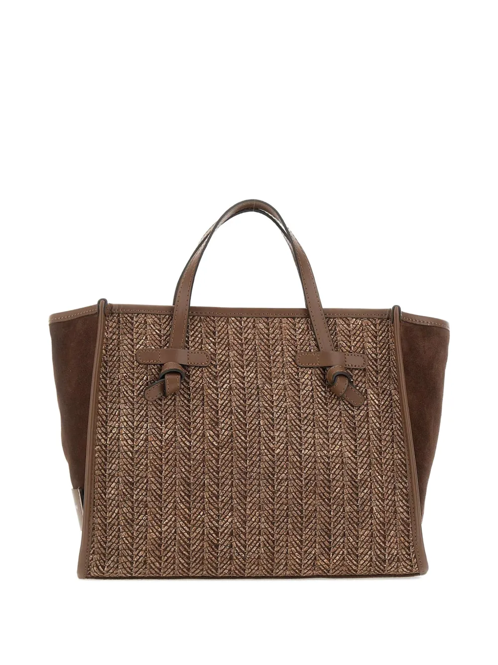 MARCELLA CLUB 32 MissMarcella woven leather tote bag - Marrone
