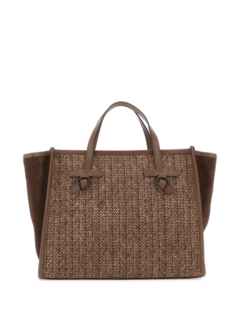  Marcella Club 32 Missmarcella Woven Leather Tote Bag - Brown 