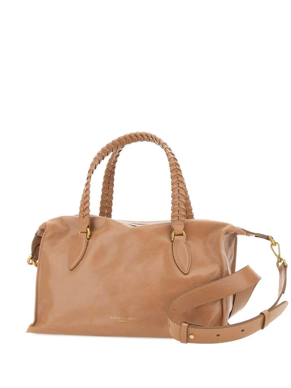 GIANNI CHIARINI Roxy braided-handle shoulder bag - Toni neutri