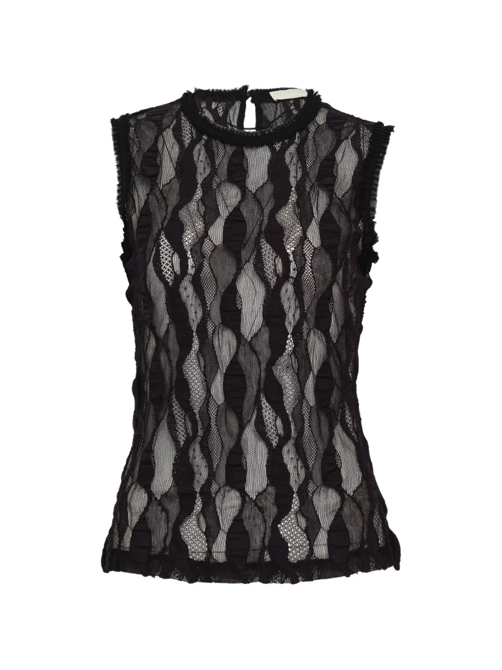Ulla Johnson ruffled lace top - Nero