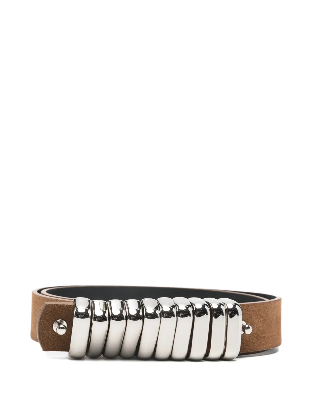 Federica Tosi Bold leather belt - Marrone