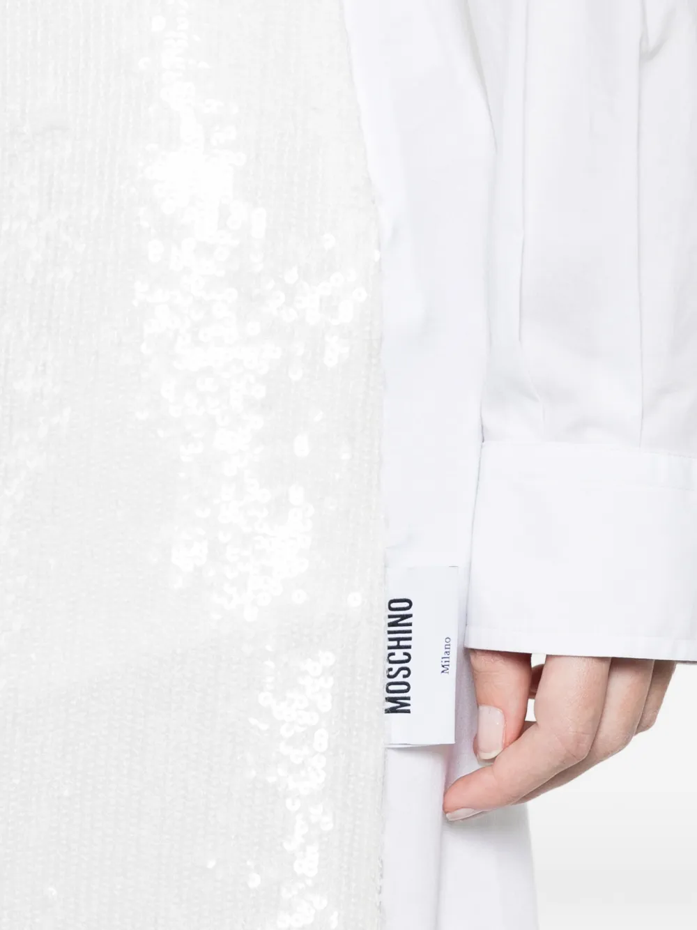 Moschino Maxi-rok met pailletten Wit