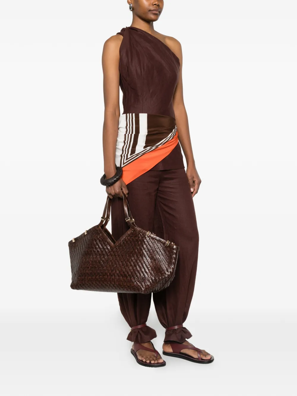 Large Usha The Greatest Woven-Design Tote Bag
