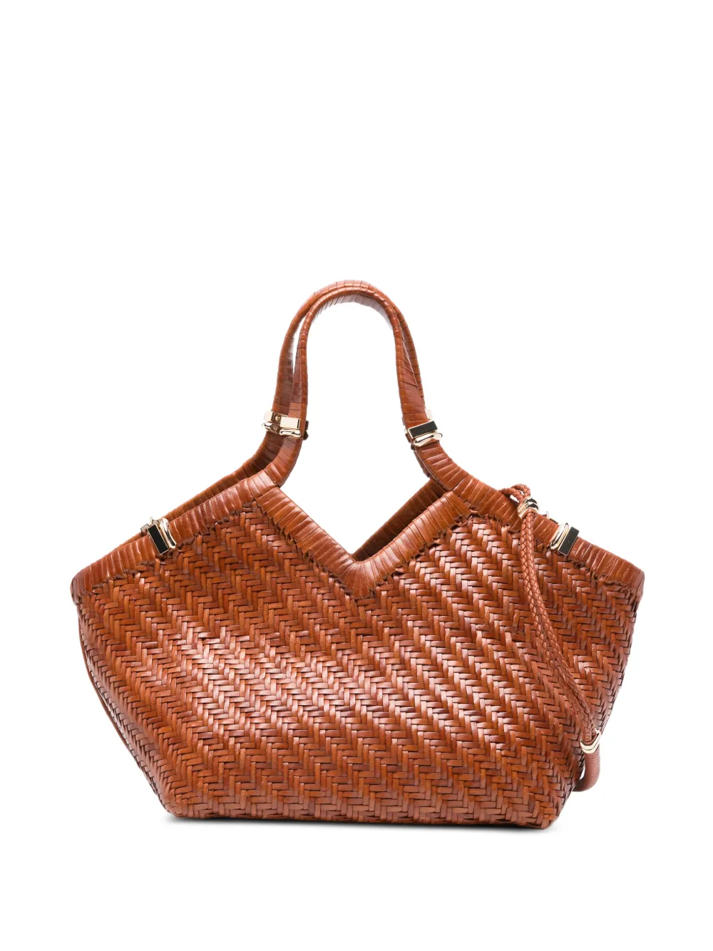 Benedetta Bruzziches woven leather tote bag - Marrone