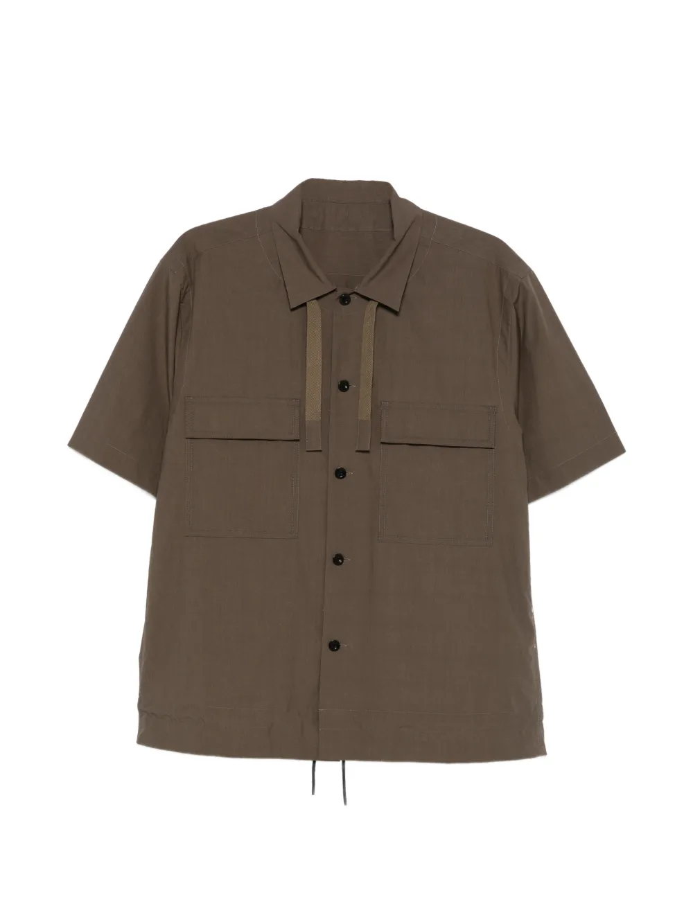 sacai pocket tie shirt - Green