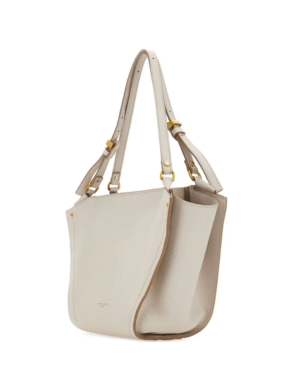 GIANNI CHIARINI Bloom leather shoulder bag - Toni neutri