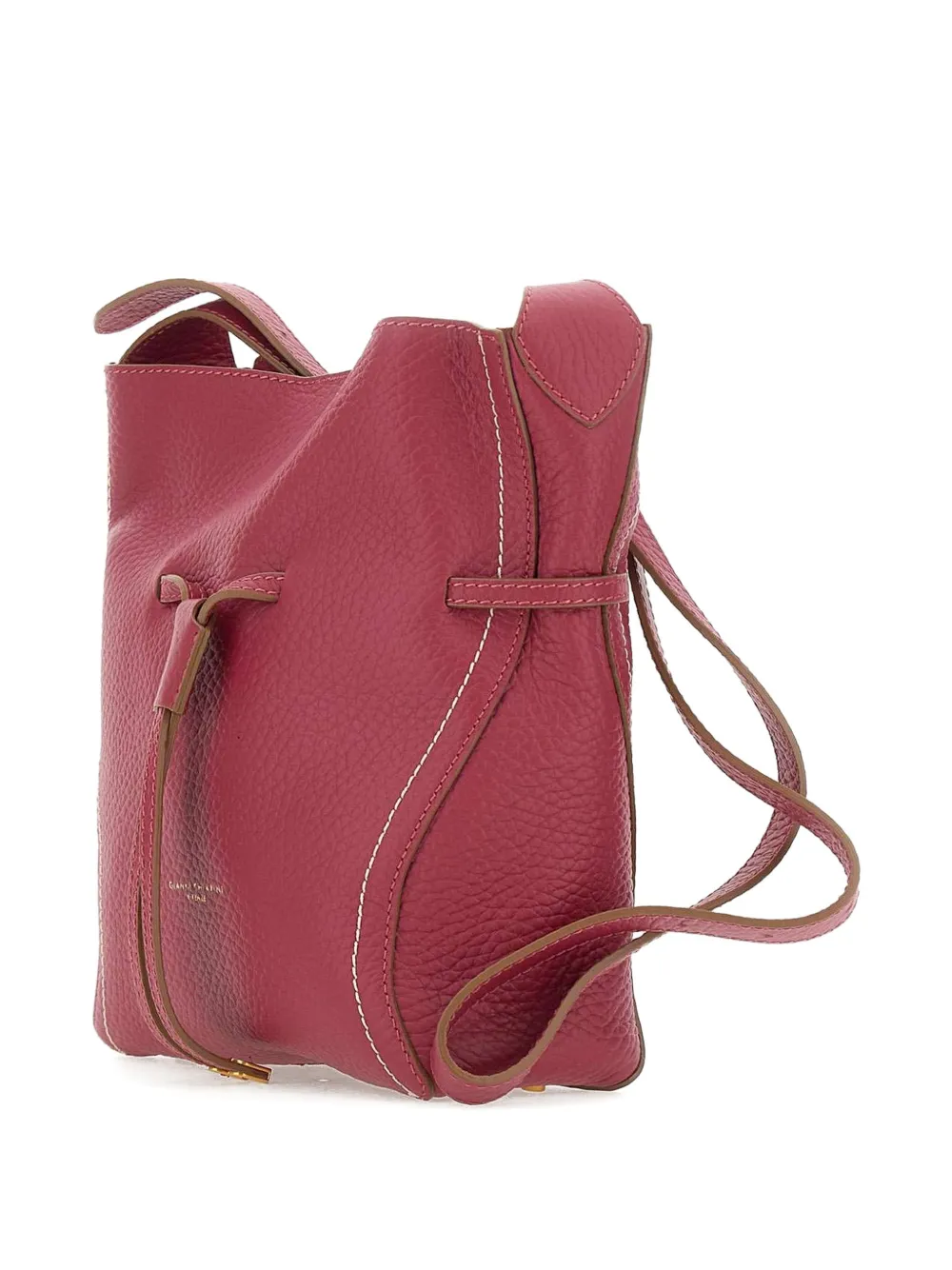 GIANNI CHIARINI Sienna leren schoudertas met trekkoord Roze