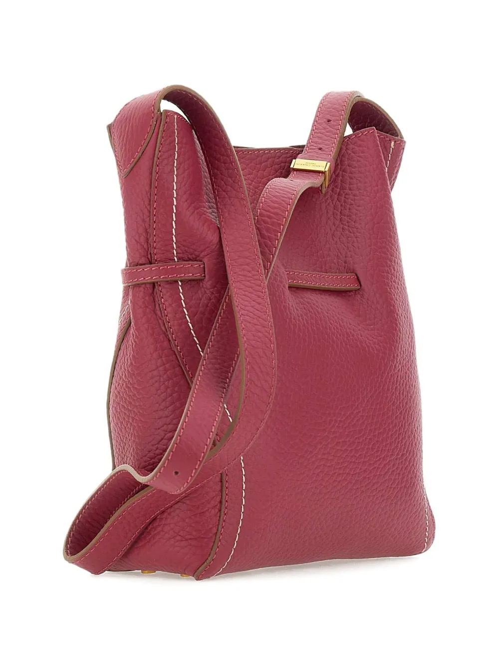 GIANNI CHIARINI Sienna leren schoudertas met trekkoord Roze