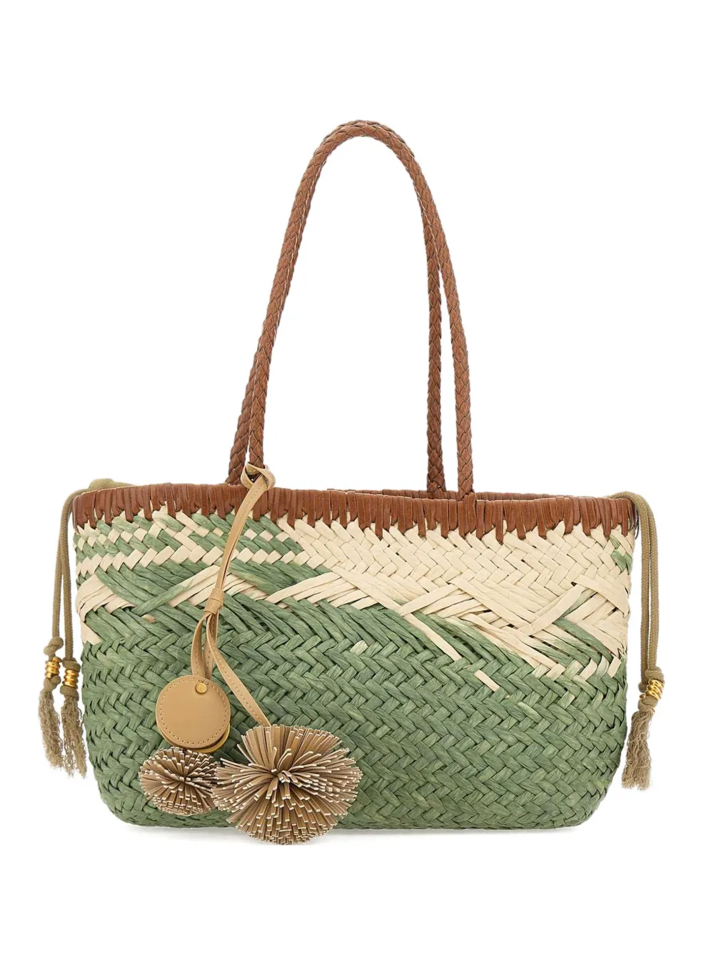 GIANNI CHIARINI Paloma tassel-detail shoulder bag - Verde
