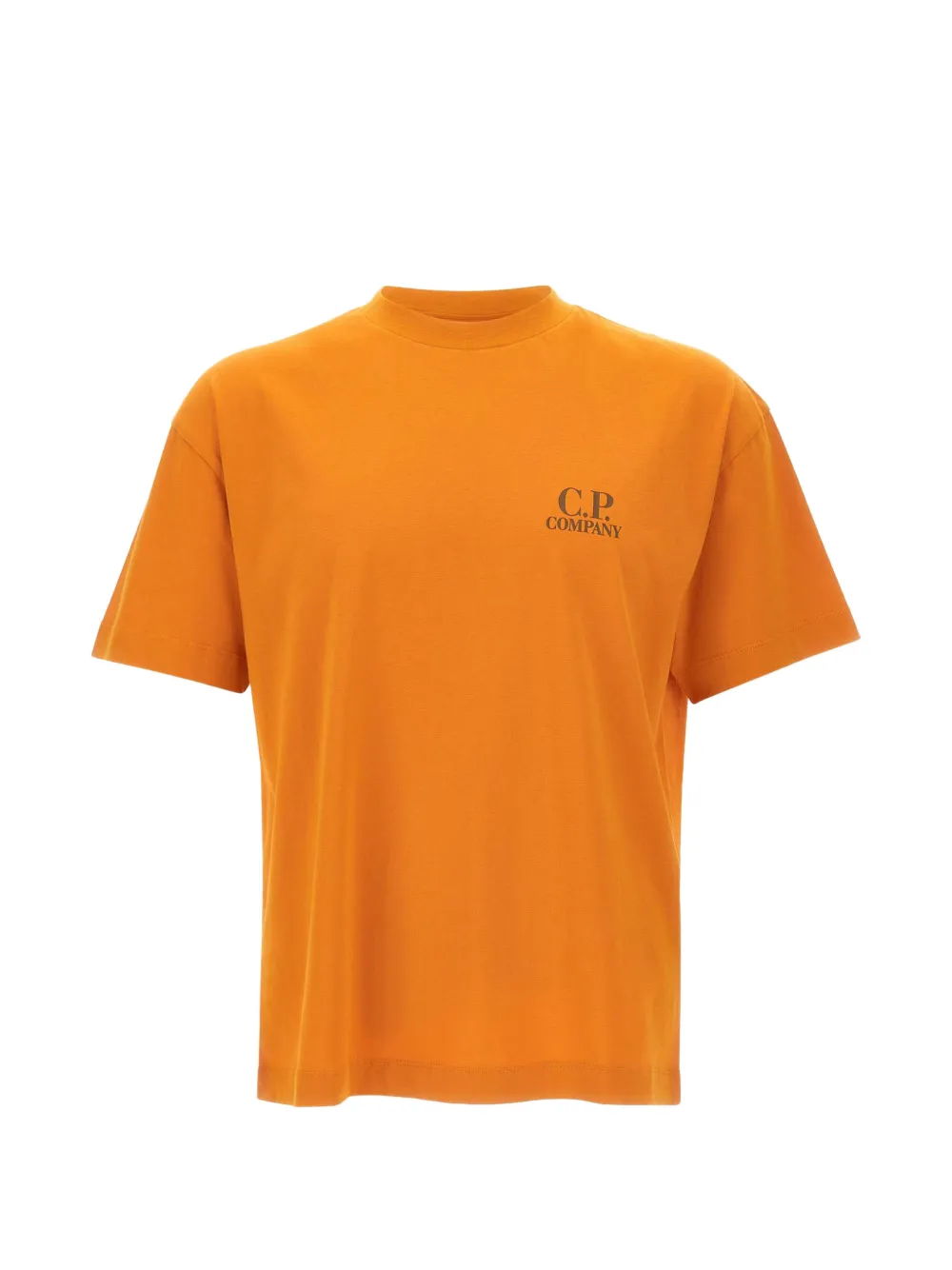 C.P. Company logo-print crew-neck T-shirt - Arancione