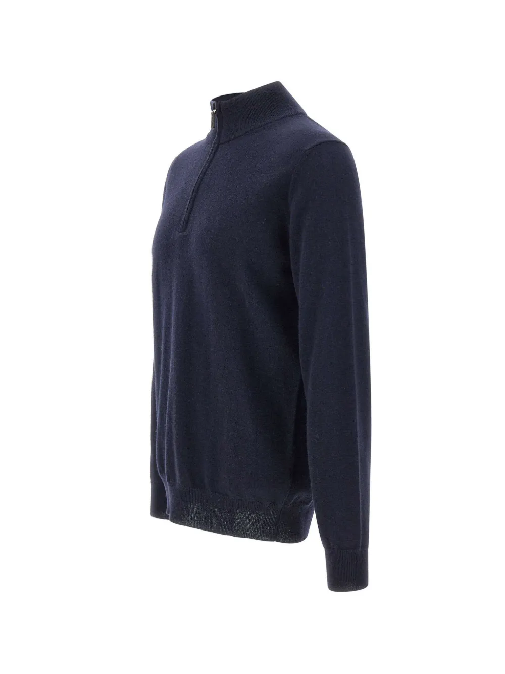 Half-Zip Stand-Up Collar Sweater