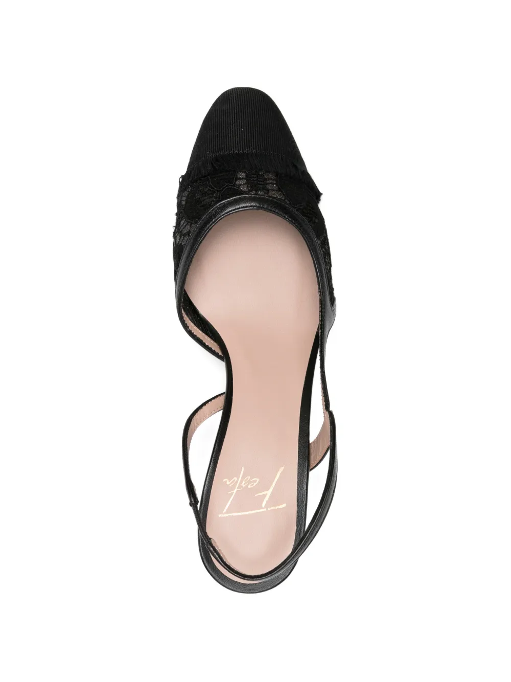 Festa Milano Luciana pumps met kant Zwart