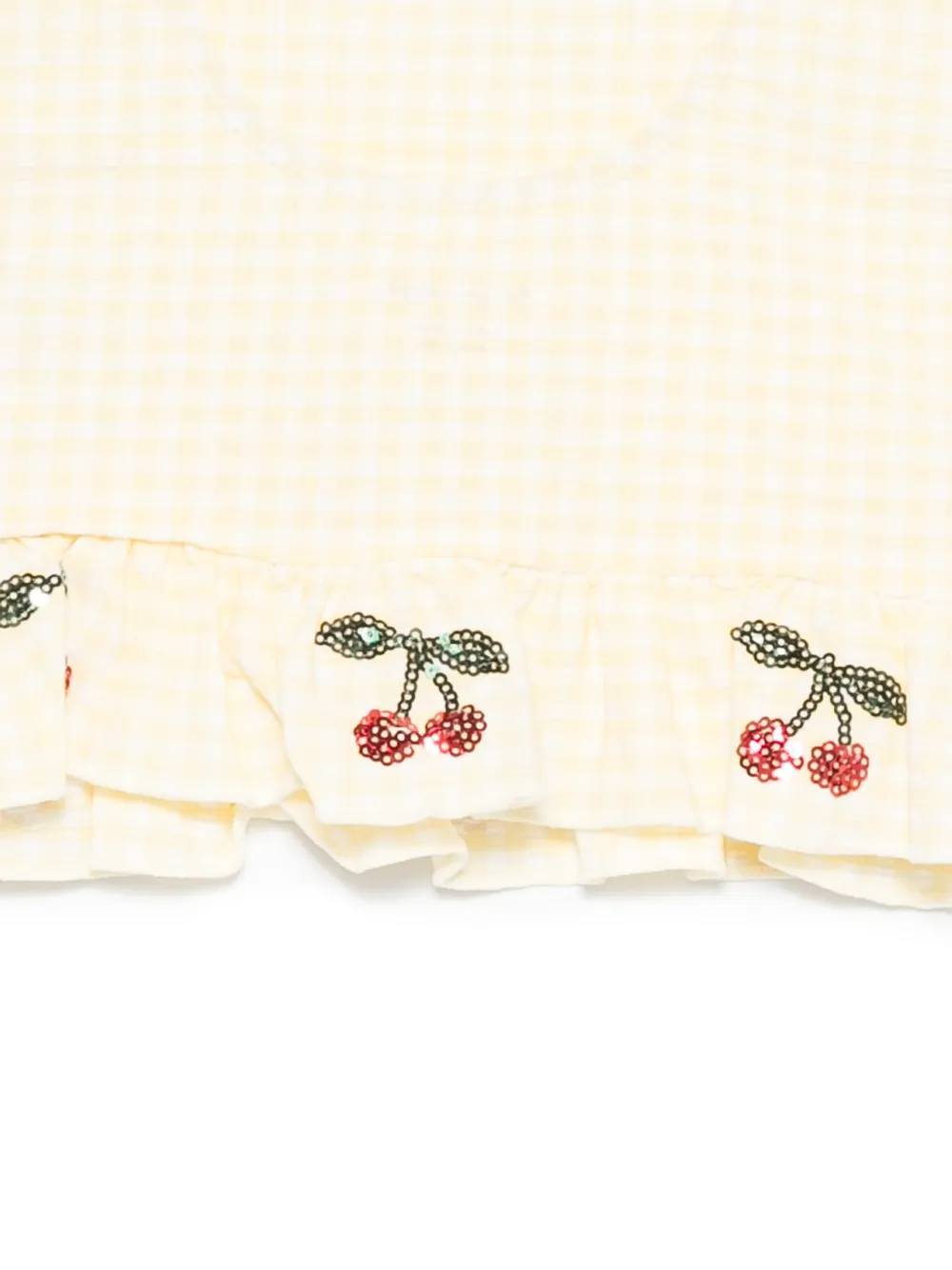  Konges Sløjd Etta Checked Embroidered Bikini - Yellow 