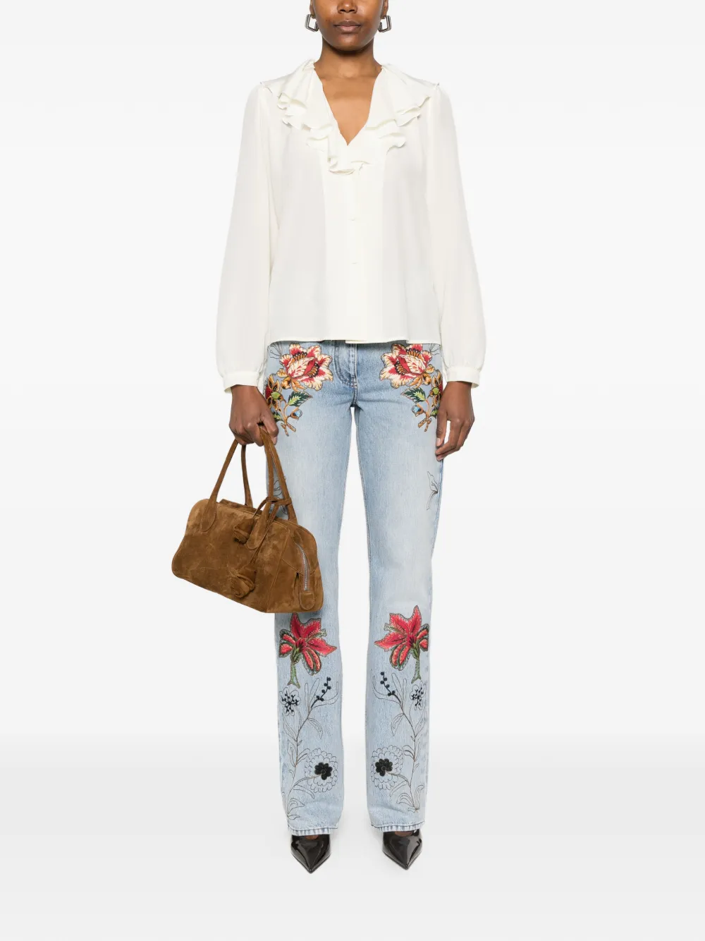  Etro Ruffled Blouse - Neutrals 