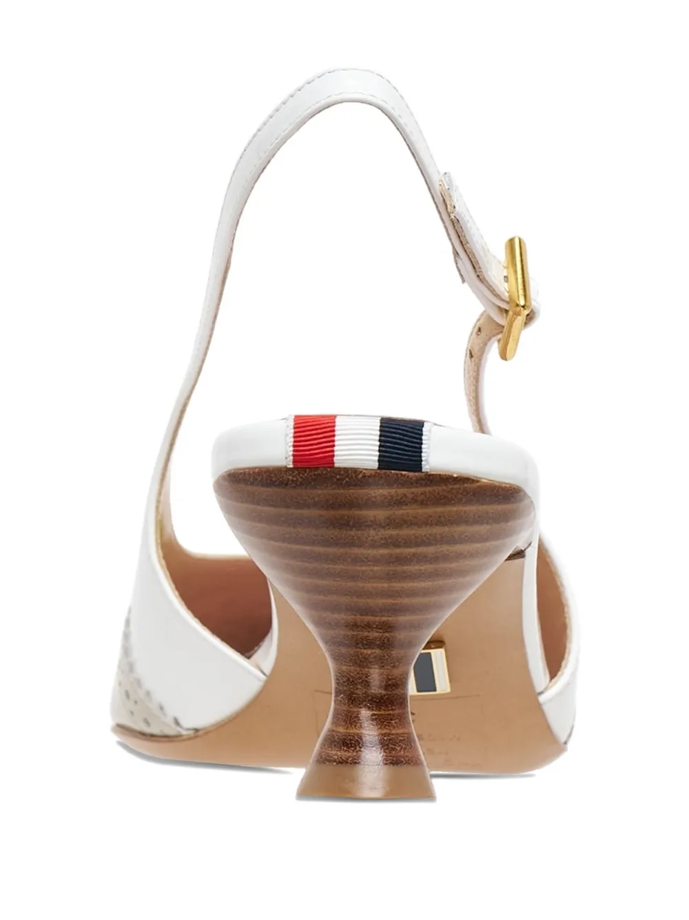 Thom Browne Slingback pumps met brogue-detail Wit