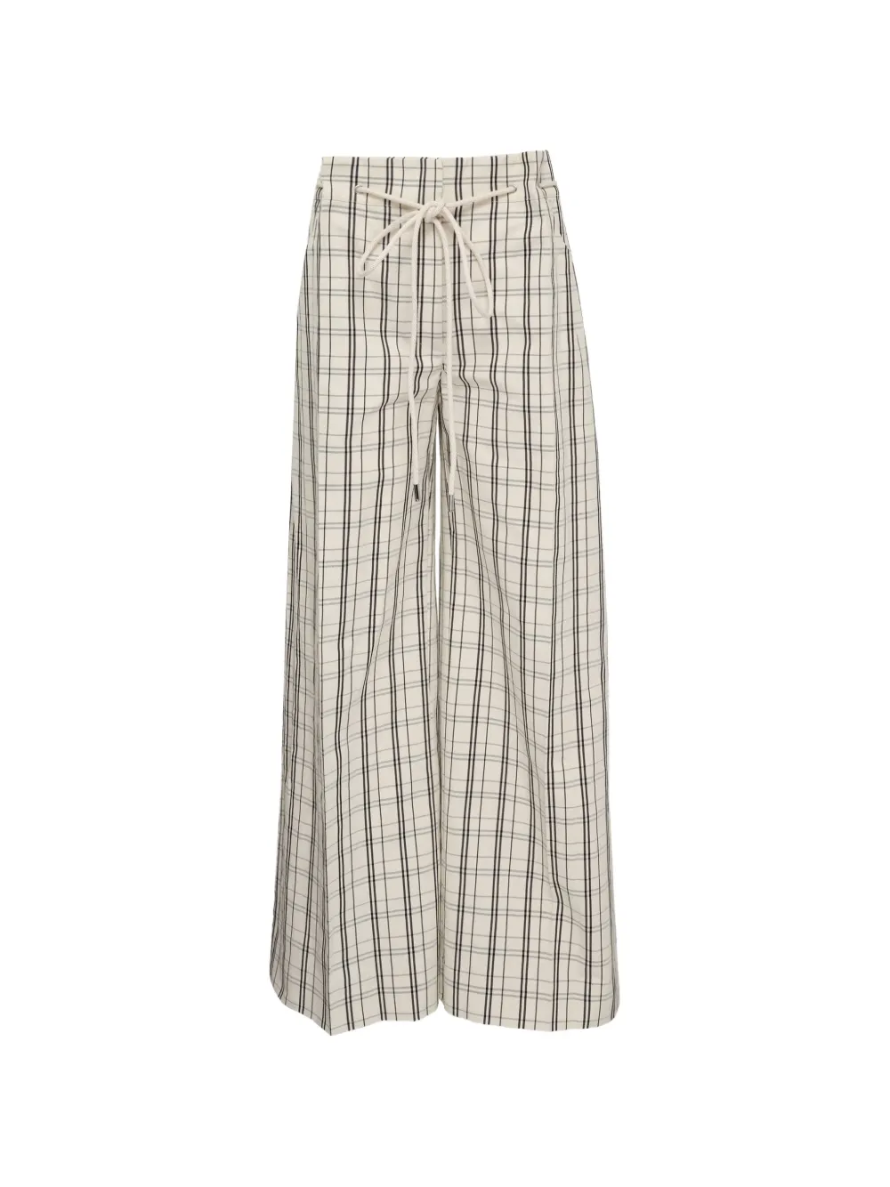 Lee Mathews drawstring check trousers - Toni neutri