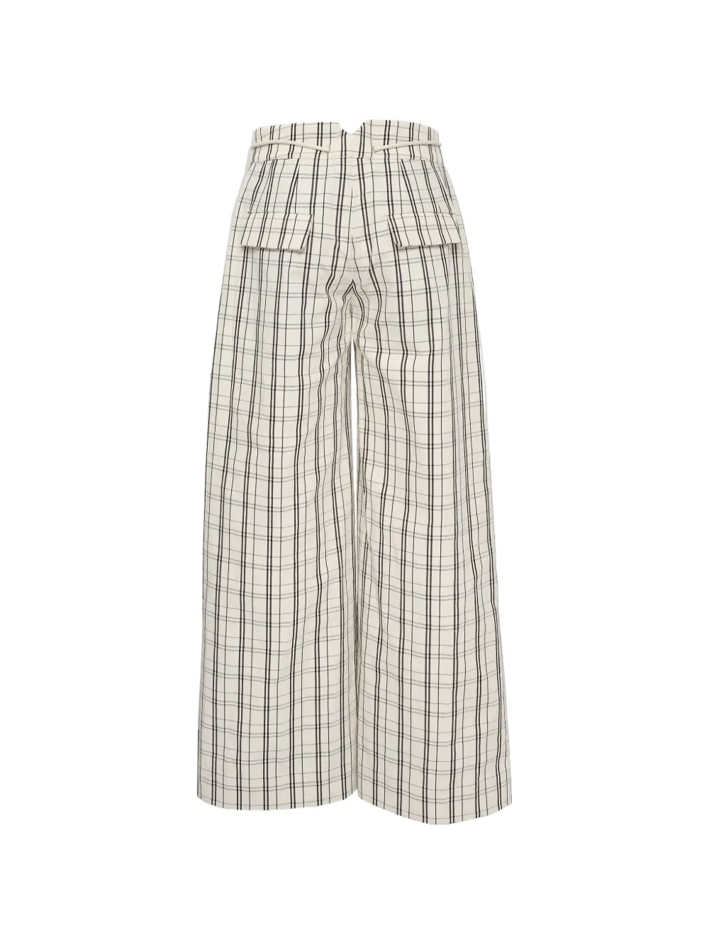  Lee Mathews Drawstring Check Trousers - Neutrals 
