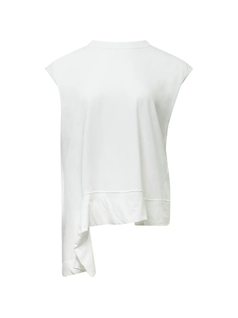 Yohji Yamamoto symmetric sleeveless T-shirt - Bianco