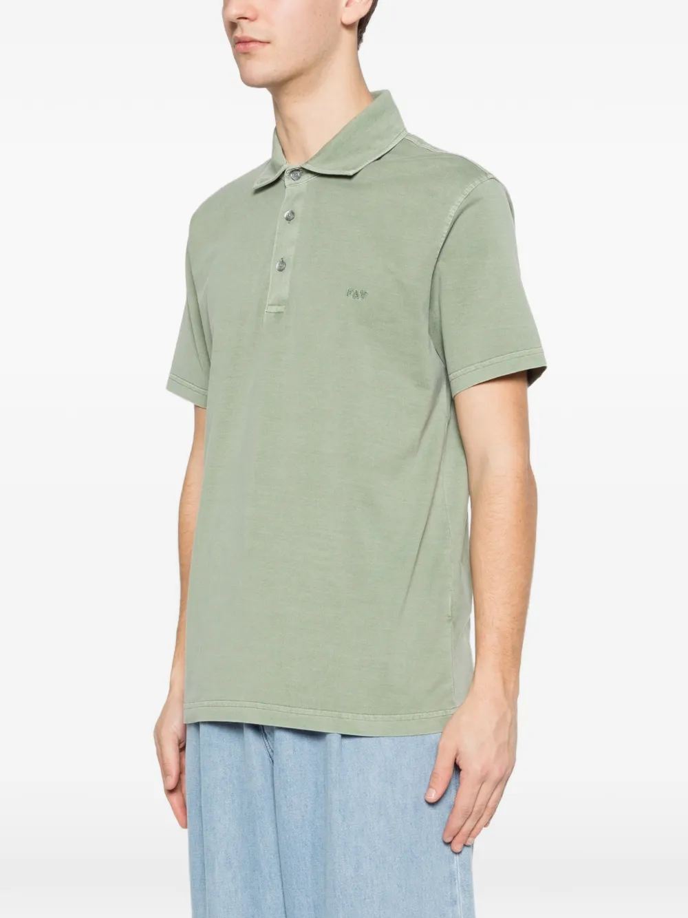Fay Poloshirt met knopen Groen