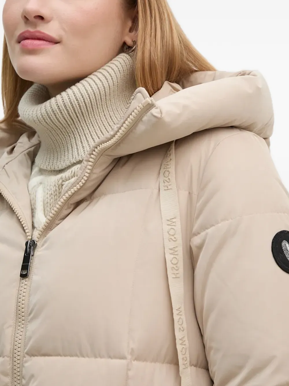 Mos Mosh MMNova gewatteerde jas met capuchon Beige