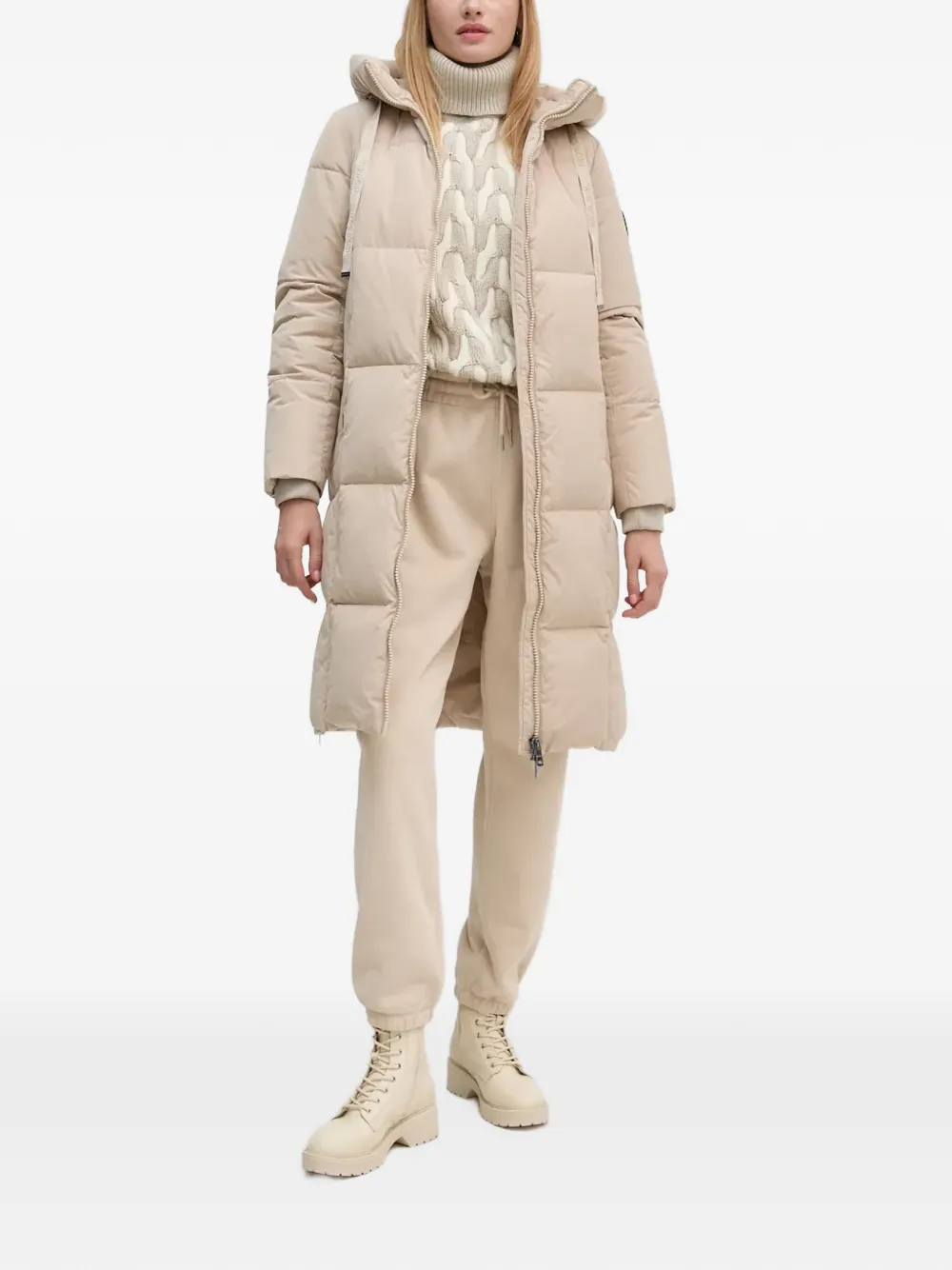  Mos Mosh Mmnova Hooded Quilted Coat - Neutrals 
