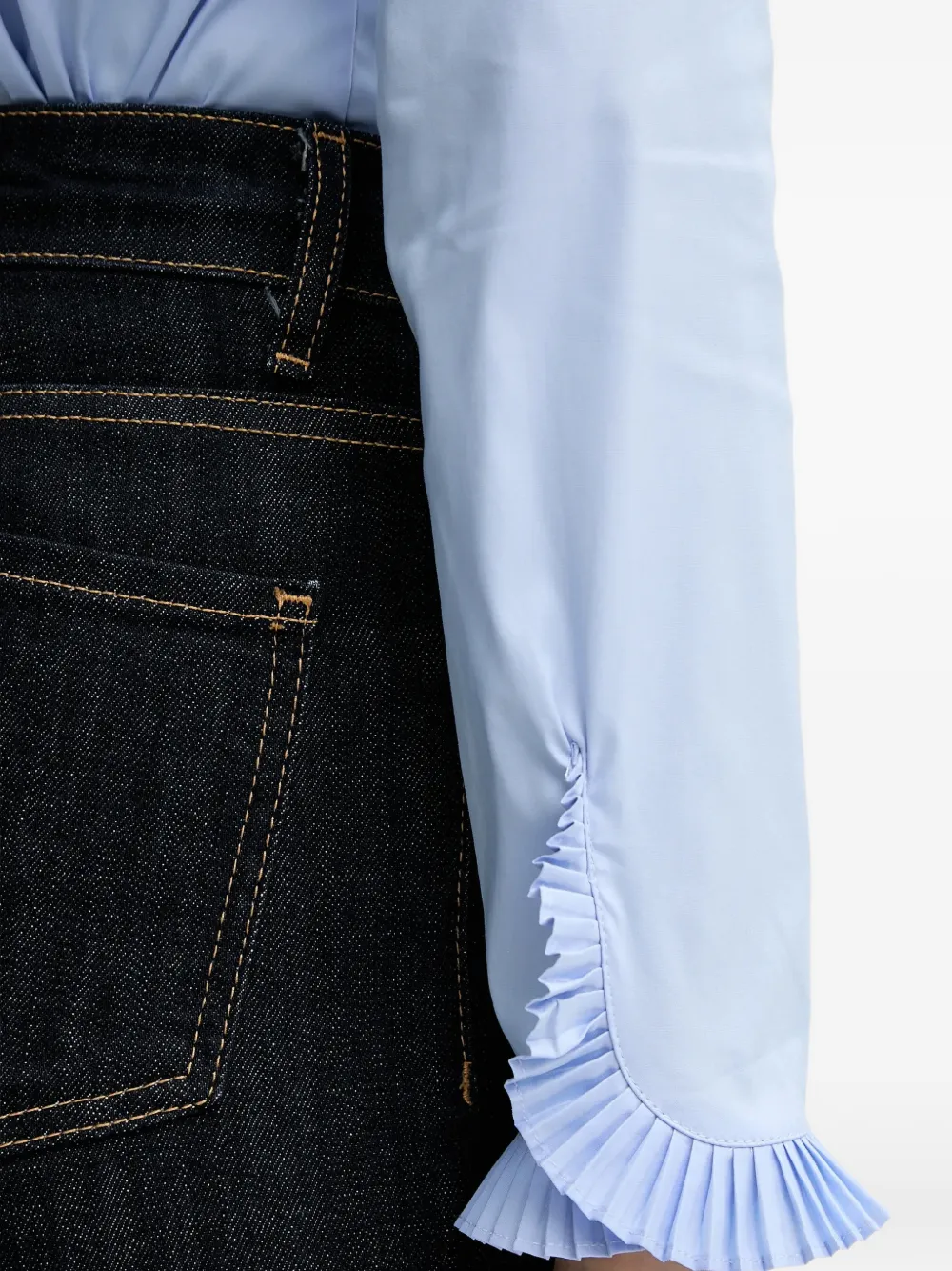 Mos Mosh Shirt met ruches detail Blauw