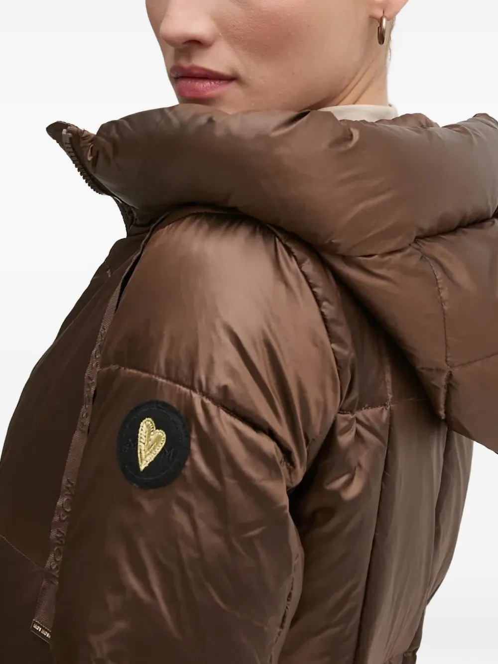  Mos Mosh Hooded Quilted Coat - Brown 