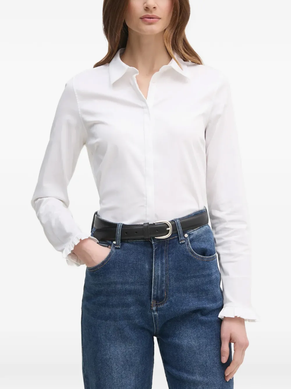 Mos Mosh Mattie ruffled-cuffs shirt - Bianco