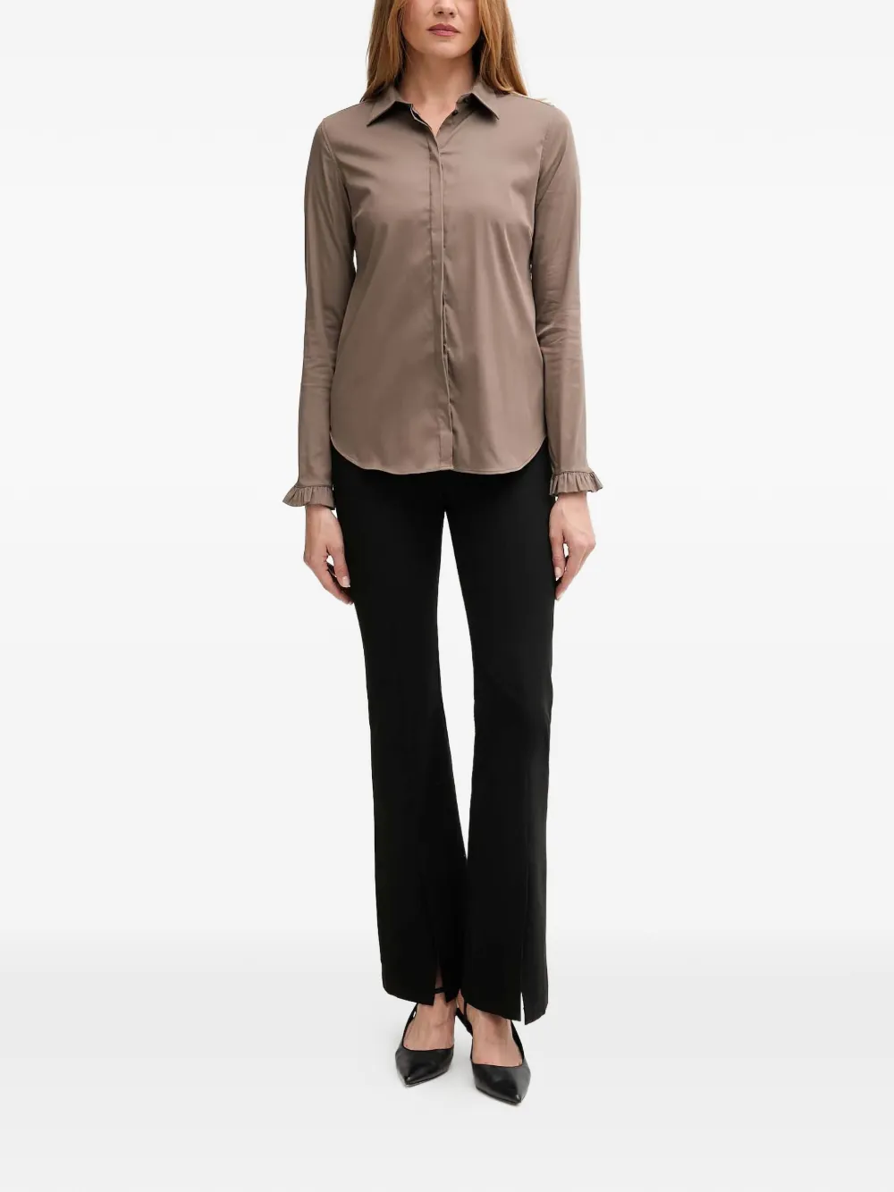  Mos Mosh Mattie Ruffled-cuffs Shirt - Brown 
