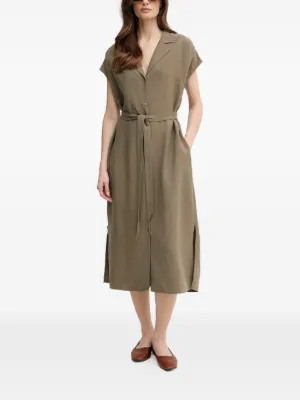 Calvin Klein Belted Sleeveless Shirt Dress | Green | FARFETCH Calvin Klein Belted Sleeveless Shirt Dress | Green | FARFETCH