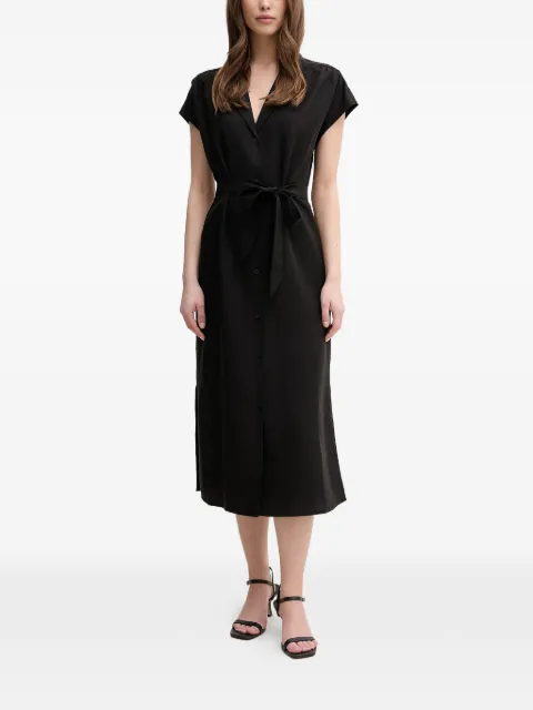 Mos Mosh button belted midi dress