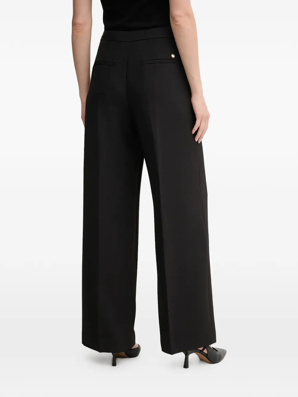 Mos Mosh MMLeya Miley broek met wijde pijpen Zwart